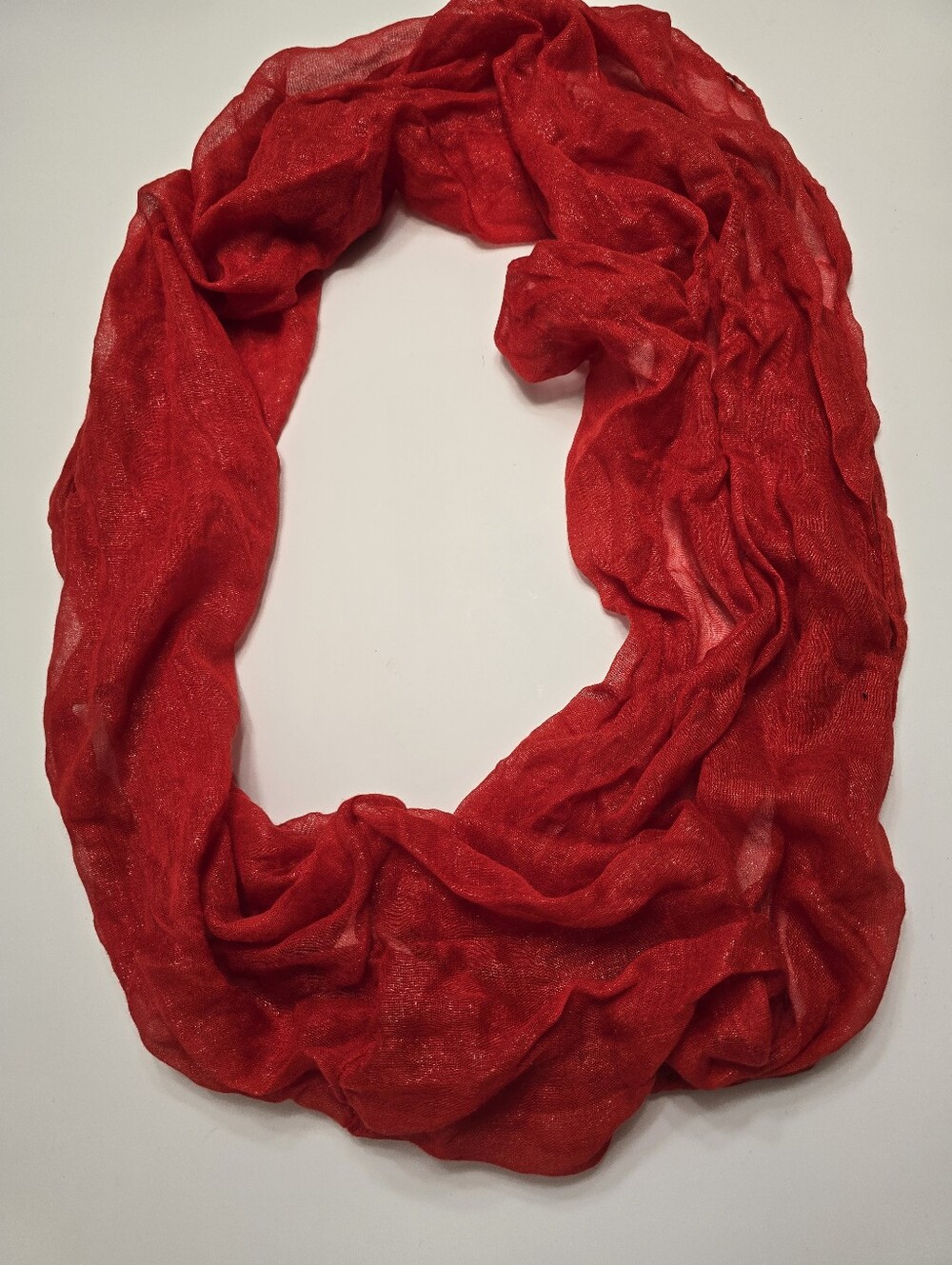 Red Lightweight Infinity Scarf - Women Accessories